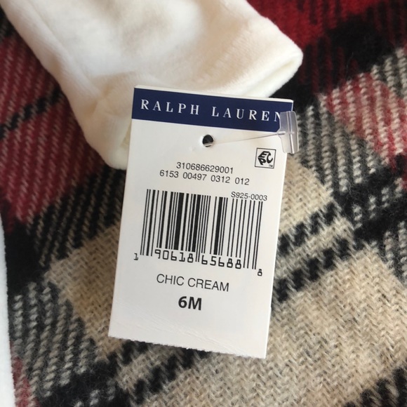 Ralph Lauren Holiday Velour Onesie Girls NWT Size 6 months - Picture 4 of 7